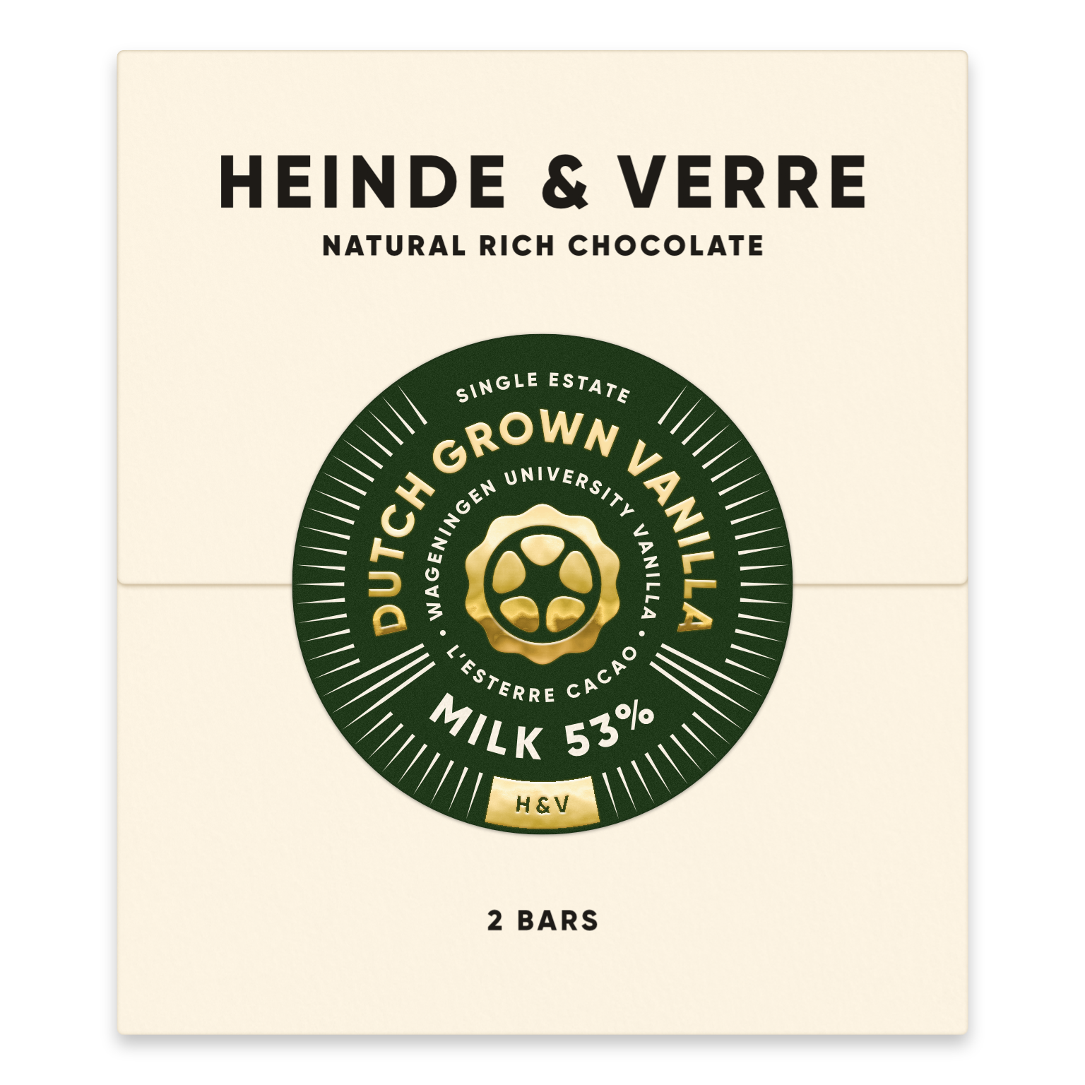 Heinde Verre Dutch Vanilla Milk 53%, šokolaad