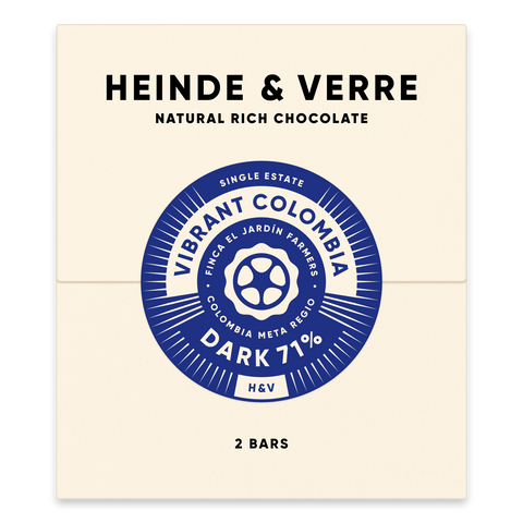 Heinde & Verre Vibrant Colombia 71%, šokolaad