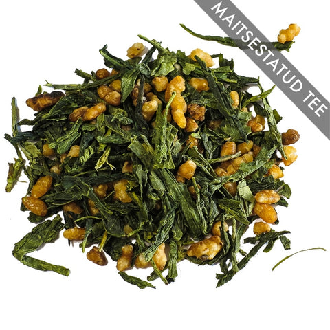 Genmaicha green tea with rice, organic